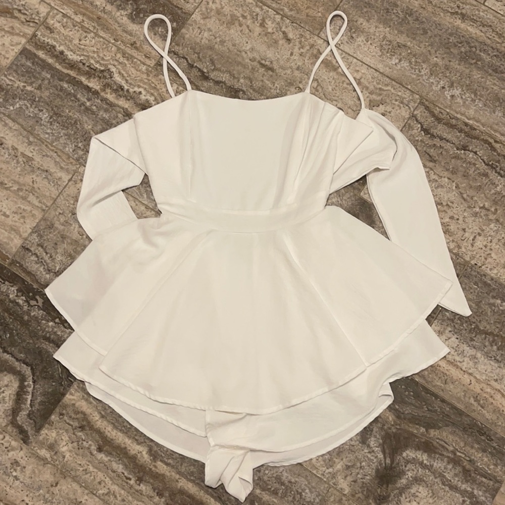 Lovely Day White short Jumpsuit